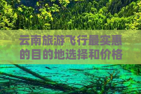 云南旅游飞行最实惠的目的地选择和价格比较