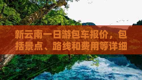 新云南一日游包车报价，包括景点、路线和费用等详细信息