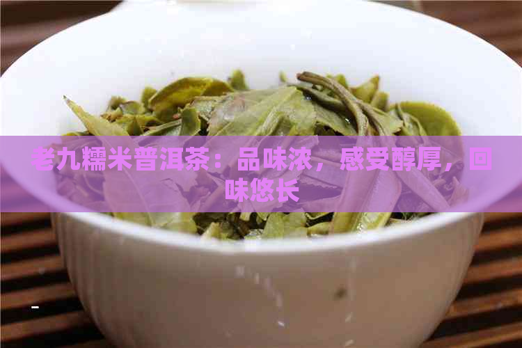 老九糯米普洱茶：品味浓，感受醇厚，回味悠长