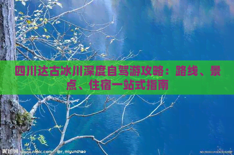 四川达古冰川深度自驾游攻略：路线、景点、住宿一站式指南