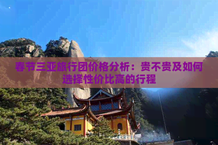 春节三亚旅行团价格分析：贵不贵及如何选择性价比高的行程