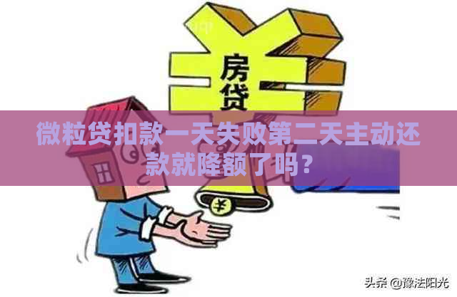 微粒贷扣款一天失败第二天主动还款就降额了吗？