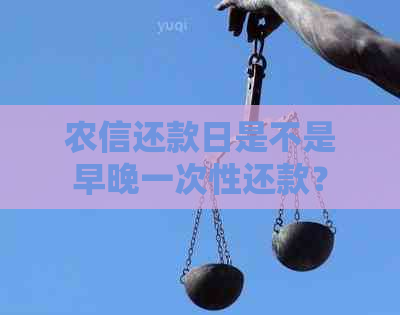 农信还款日是不是早晚一次性还款？