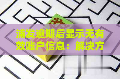 浦发逾期后显示无有效账户信息：解决方法与相关问题解析