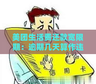 美团生活费还款宽限期：逾期几天算作违约？