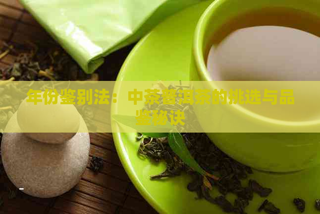 年份鉴别法：中茶普洱茶的挑选与品鉴秘诀