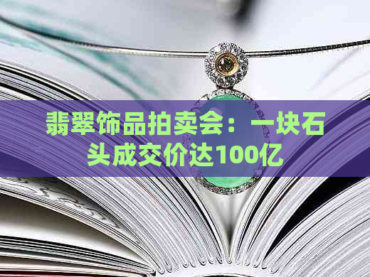 翡翠饰品拍卖会：一块石头成交价达100亿