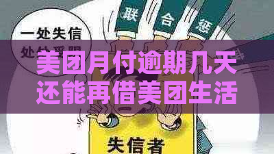 美团月付逾期几天还能再借美团生活费嘛？安全吗？怎么回事？