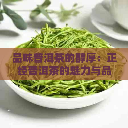 品味普洱茶的醇厚：正经普洱茶的魅力与品鉴技巧