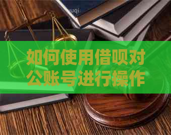 如何使用借呗对公账号进行操作及相关问题解答