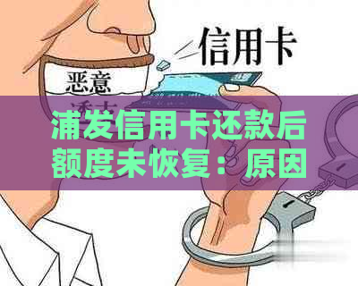 浦发信用卡还款后额度未恢复：原因与解决策略