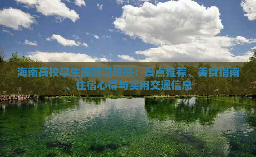 海南高校学生深度游攻略：景点推荐、美食指南、住宿心得与实用交通信息