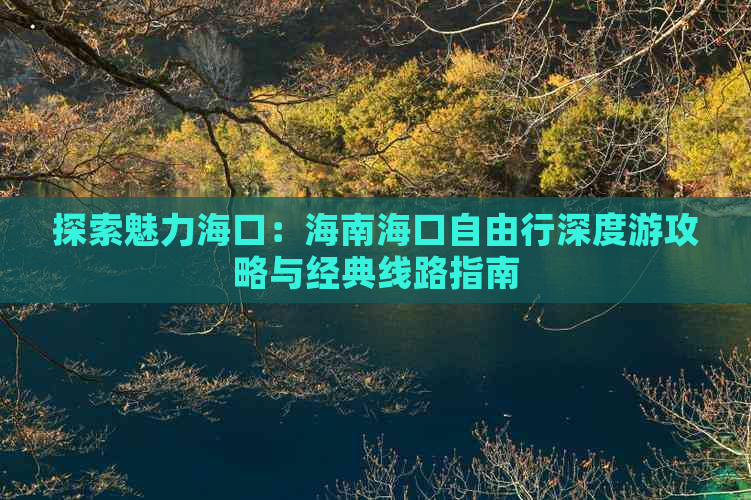 探索魅力海口：海南海口自由行深度游攻略与经典线路指南