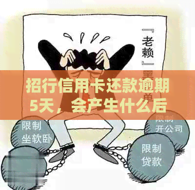 招行信用卡还款逾期5天，会产生什么后果？