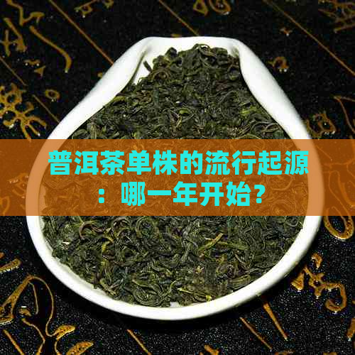 普洱茶单株的流行起源：哪一年开始？