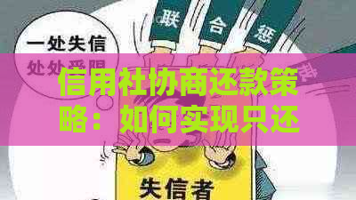 信用社协商还款策略：如何实现只还本金，同时保障资金安全？