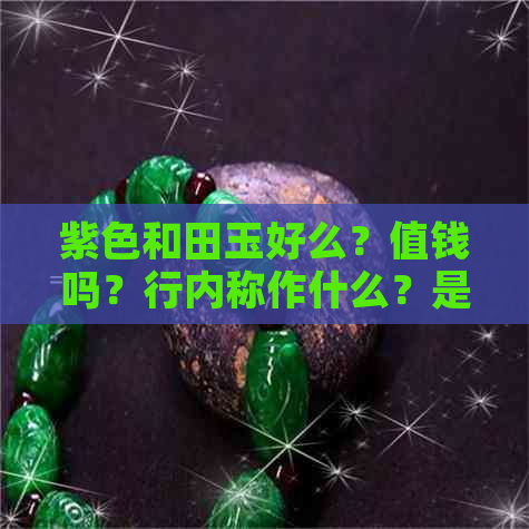 紫色和田玉好么？值钱吗？行内称作什么？是什么玉？