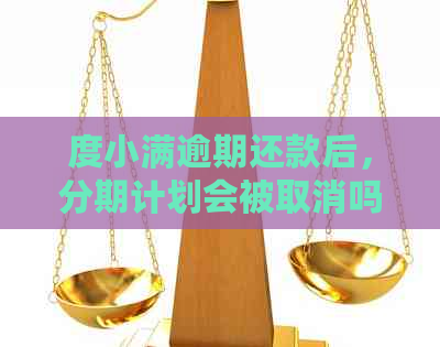 度小满逾期还款后，分期计划会被取消吗？