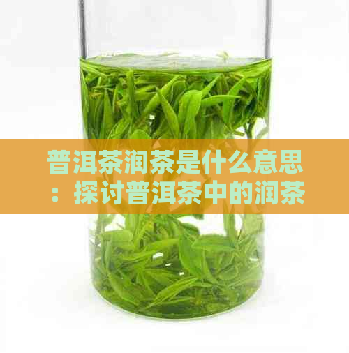 普洱茶润茶是什么意思：探讨普洱茶中的润茶现象及其意义。