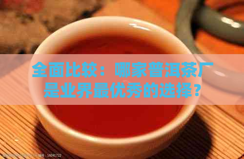 全面比较：哪家普洱茶厂是业界更优秀的选择？