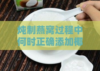 炖制燕窝过程中何时正确添加椰浆以提升风味