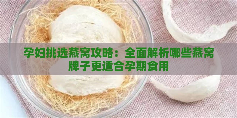 孕妇挑选燕窝攻略：全面解析哪些燕窝牌子更适合孕期食用