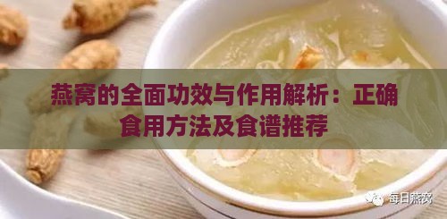 燕窝的全面功效与作用解析：正确食用方法及食谱推荐