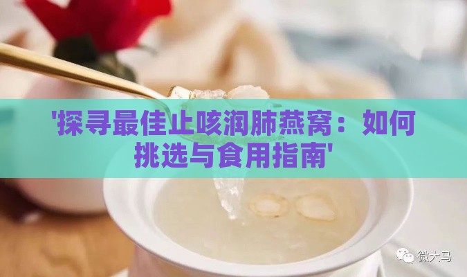 '探寻更佳止咳润肺燕窝：如何挑选与食用指南'