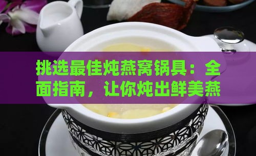 挑选更佳炖燕窝锅具：全面指南，让你炖出鲜美燕窝口感