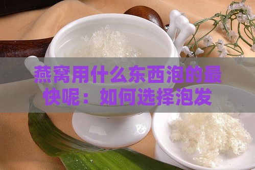 燕窝用什么东西泡的最快呢：如何选择泡发燕窝的更佳水和方法