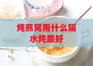 炖燕窝用什么隔水炖更好