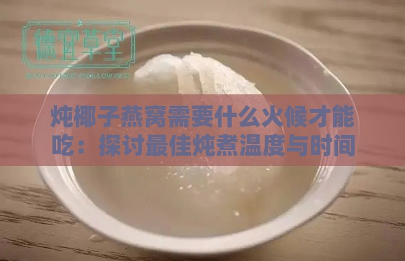 炖椰子燕窝需要什么火候才能吃：探讨更佳炖煮温度与时间