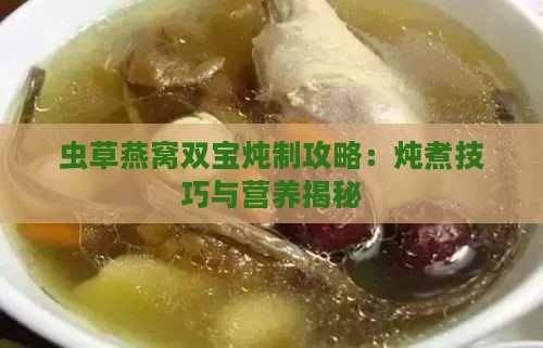 虫草燕窝双宝炖制攻略：炖煮技巧与营养揭秘