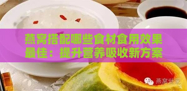 燕窝搭配哪些食材食用效果更佳：提升营养吸收新方案