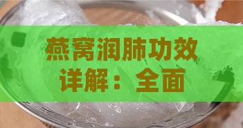 燕窝润肺功效详解：全面解析其对呼吸的益处与使用方法