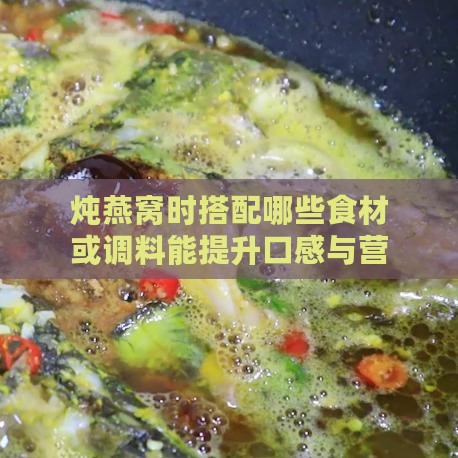 炖燕窝时搭配哪些食材或调料能提升口感与营养价值的全面指南