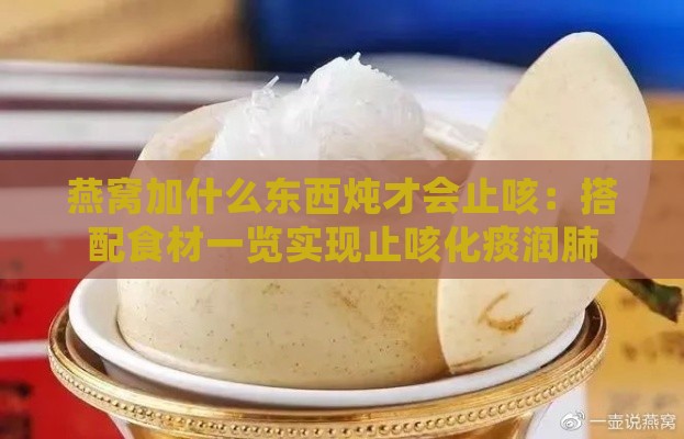 燕窝加什么东西炖才会止咳：搭配食材一览实现止咳化痰润肺效果