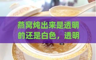 燕窝炖出来是透明的还是白色，透明与乳白色哪种更佳？