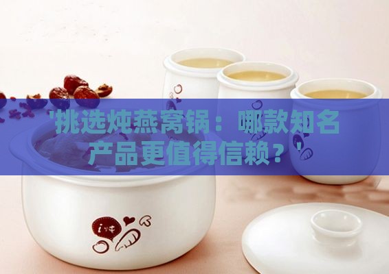 '挑选炖燕窝锅：哪款知名产品更值得信赖？'