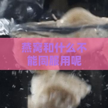 燕窝和什么不能同服用呢