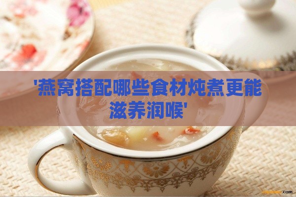 '燕窝搭配哪些食材炖煮更能滋养润喉'