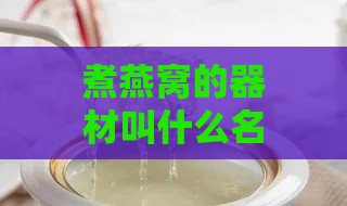 煮燕窝的器材叫什么名字好听又诗意，这个名字该如何称呼呢？