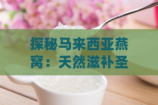 探秘马来西亚燕窝：天然滋补圣品的惊人功效与神奇作用