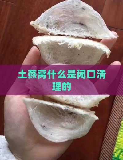 土燕窝什么是闭口清理的