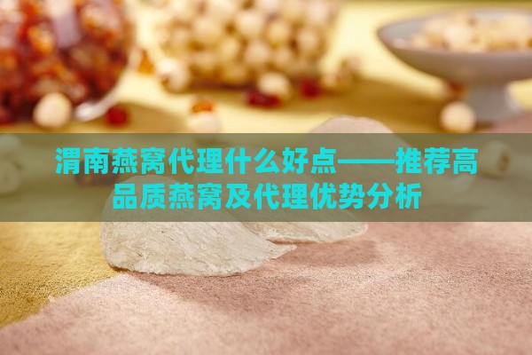 渭南燕窝代理什么好点——推荐高品质燕窝及代理优势分析