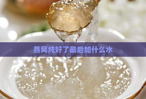 燕窝炖好了最后加什么水