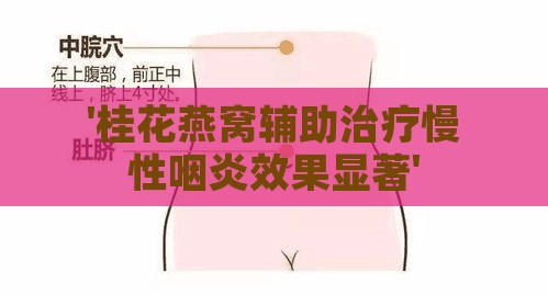 '桂花燕窝辅助治疗慢性咽炎效果显著'