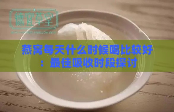 燕窝每天什么时候喝比较好：更佳吸收时段探讨