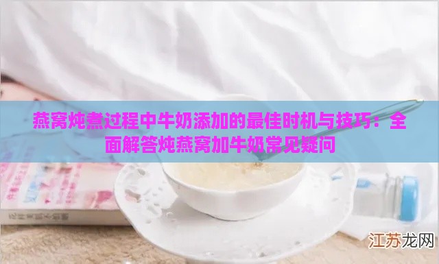 燕窝炖煮过程中牛奶添加的更佳时机与技巧：全面解答炖燕窝加牛奶常见疑问