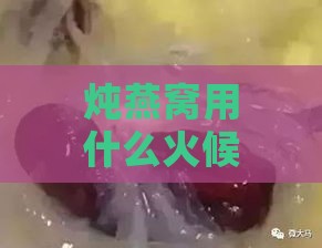 炖燕窝用什么火候更好呢